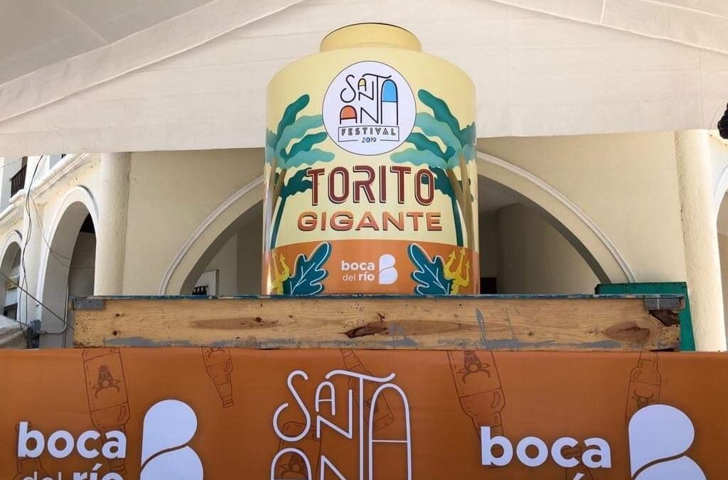 Tradicional TORITO en las Fiestas de Santa Ana en Boca del Río