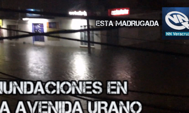 Inundaciones en la Avenida Urano tras fuerte lluvia esta madrugada (VER VIDEO)