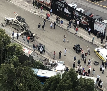 Cinco de los lesionados en el accidente (VER VIDEO) en Santa Fe fueron trasladados al Hospital Enrique Cabrer