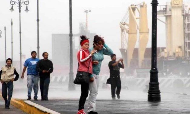 Para esta tarde se podría incrementar nuevamente la velocidad del viento en Veracruz