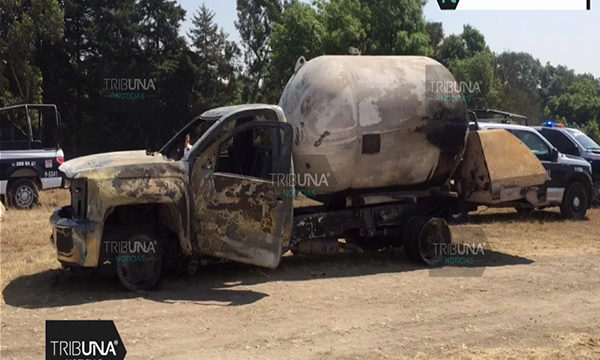 Explota pipa utilizada para robo de combustible en Cuautlancingo, Puebla