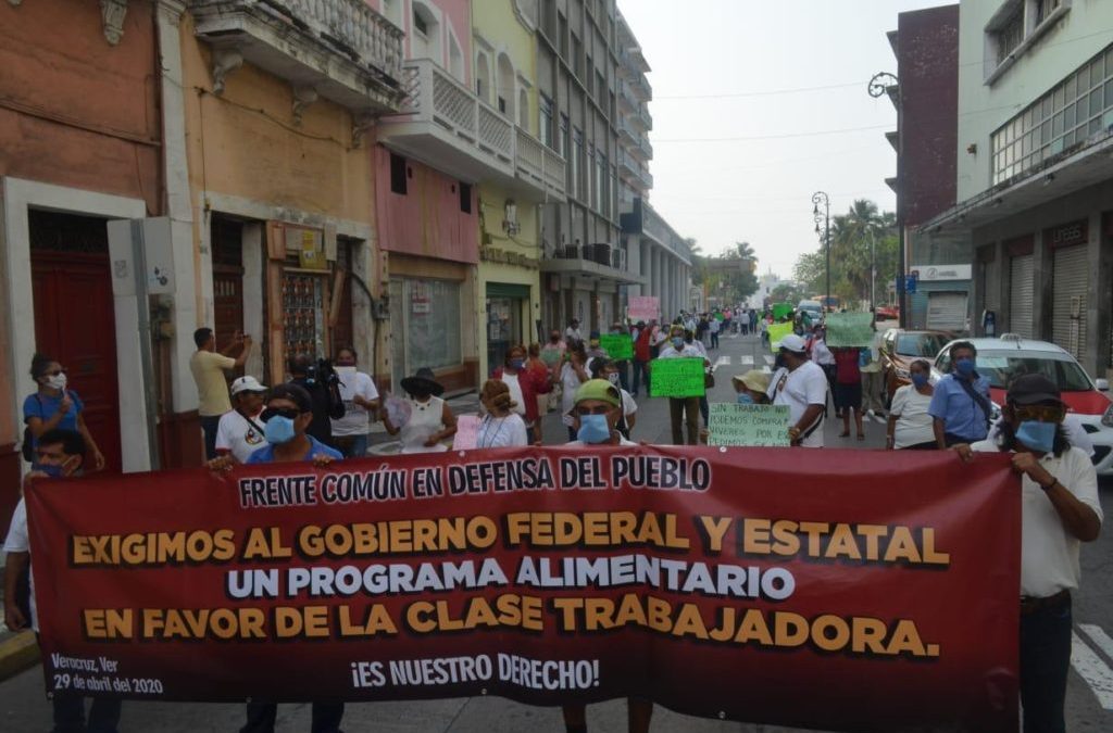 Desempleados y trabajadores informales exigen alimentos para sobrevivir la cuarentena