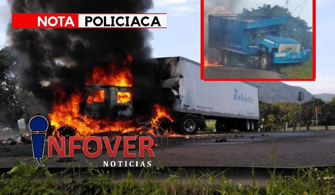 Amatlan, Ver.- La mañana de este sábado se registró un aparatoso accidente sobre la carretera Federal Córdoba – Veracruz entre un camión cañero y un tráiler (VIDEO) el cual dejó como saldo daños materiales y el cierre de la circulación.