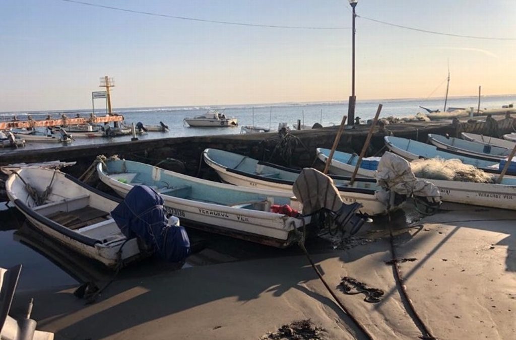 Esta mañana en el litoral de Veracruz se registró un fenómeno natural conocido como marea baja o bajamar