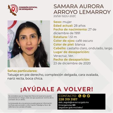 Buscan a activista desaparecida en la ciudad de #Veracruz, no saben nada de ella desde ayer