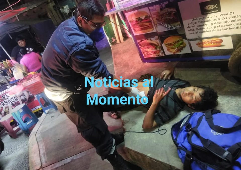 Le dan un navajazo, en zona de antros en Tlapacoyan.