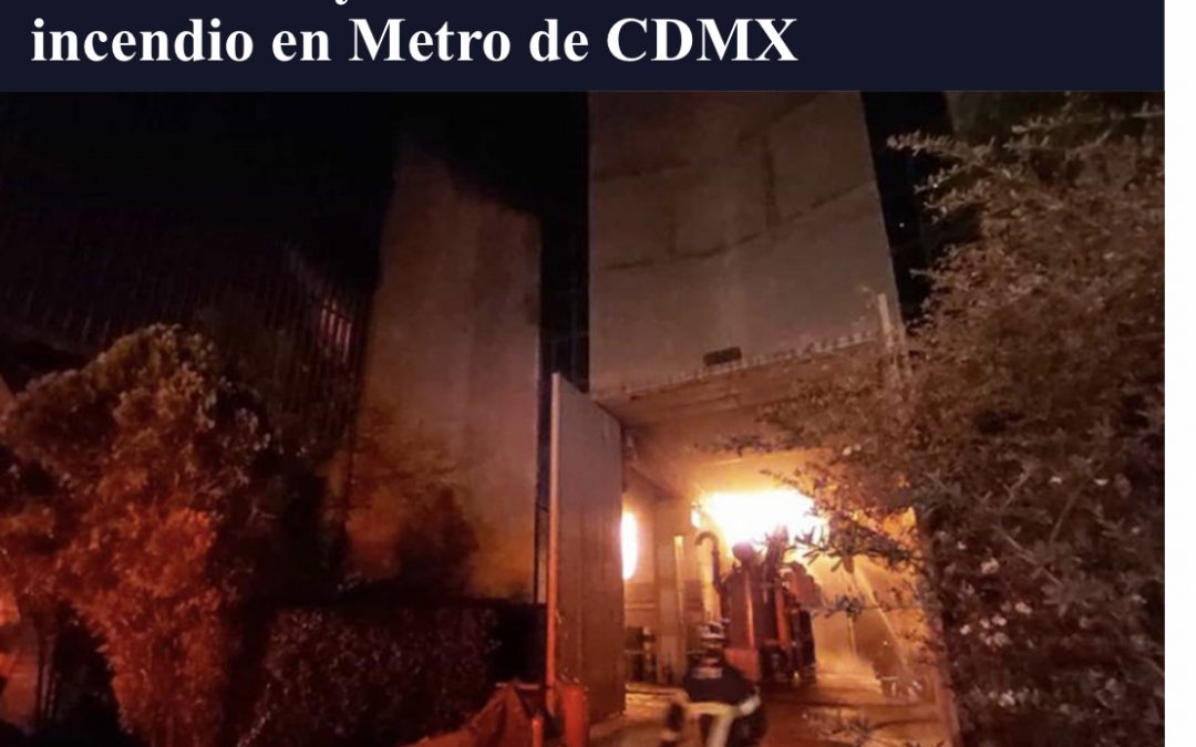 UN MUERTO Y 10 ATRAPADOS EN INCENDIO EN EL METRO