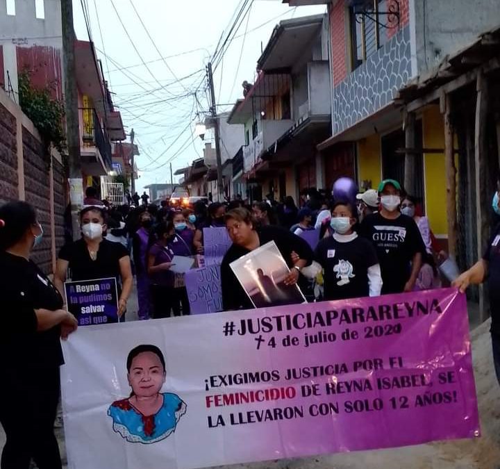 MARCHA EN NAOLINCO POR FEMINICIDIO DE REYNA ISABEL