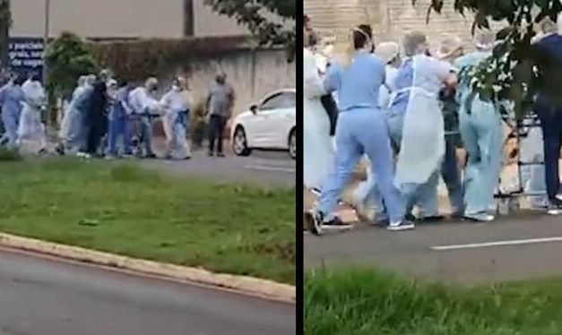 HOMBRE HUYE DEL HOSPITAL PARA NO SER INTUBADO