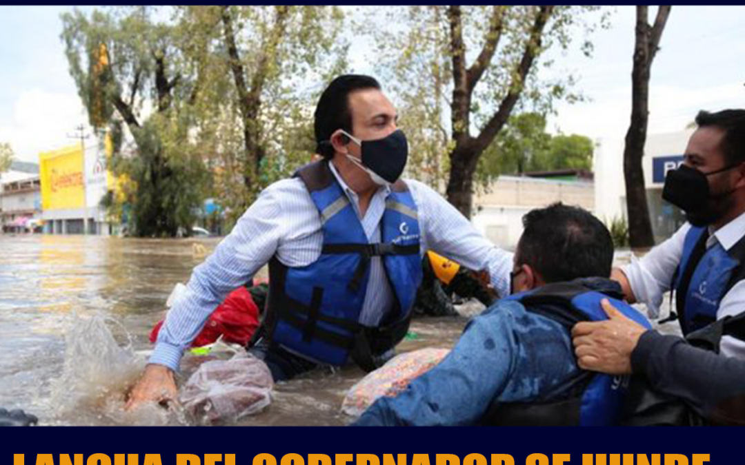 SE HUNDE LA LANCHA DE GOBERNADOR DE HIDALGO DURANTE RECORRIDO POR TULA