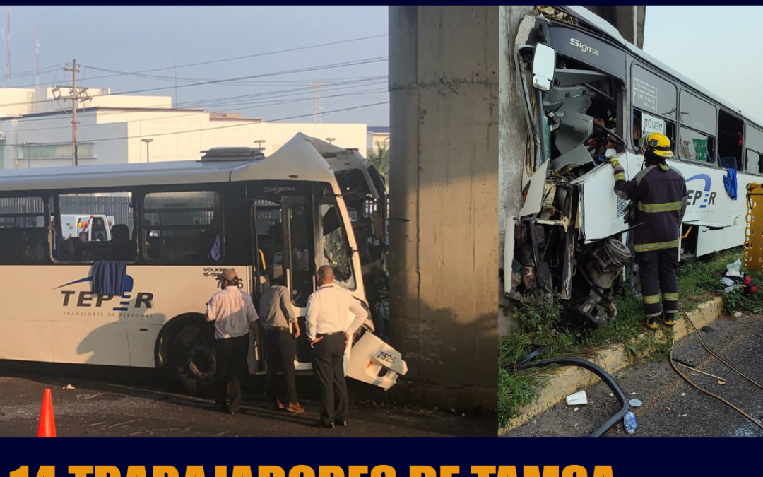 ACCIDENTE DEJA 14 TRABAJADORES DE TAMSA LESIONADOS(EN VIVO)