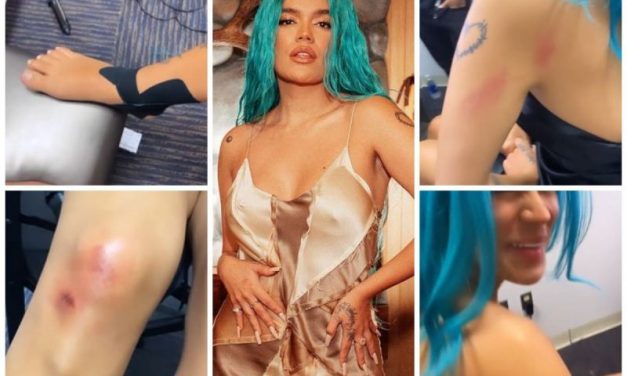 APARATOSA CAÍDA DEL ESCENARIO DE KAROL G (VIDEO)