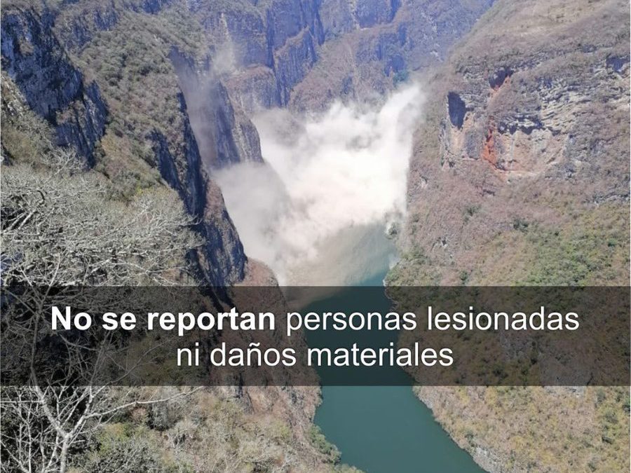 Cañón del Sumidero reabre a turistas; descartan riesgo tras deslave