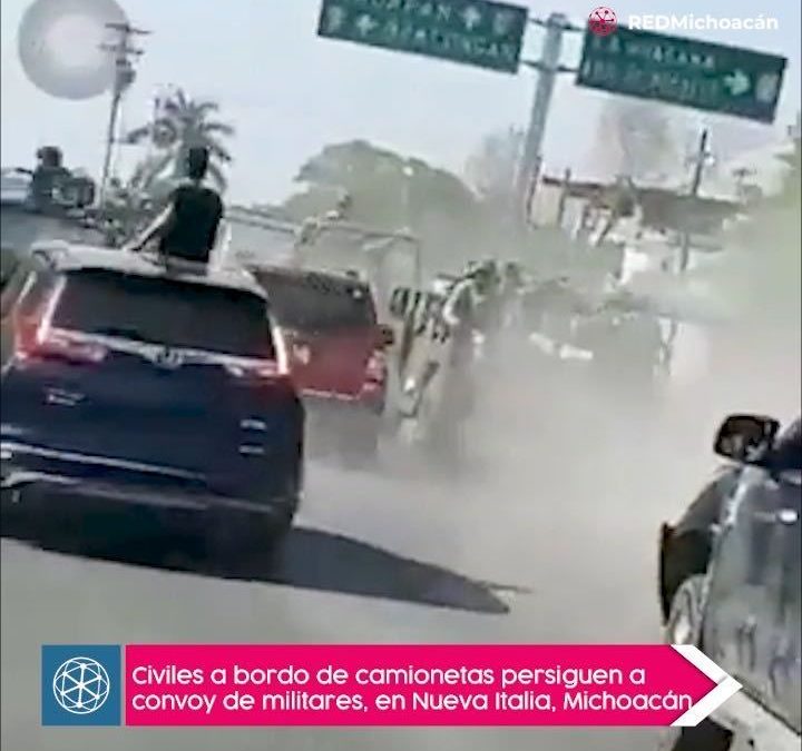 VIDEO: «¡Tírenle!», CJNG persigue a militares en Michoacán
