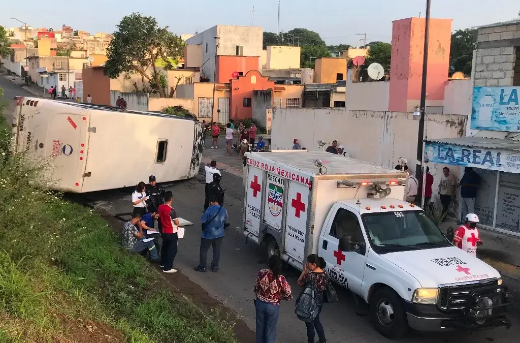 VUELCA CAMION DE PASAJE DE LA RUTA PALMA REAL