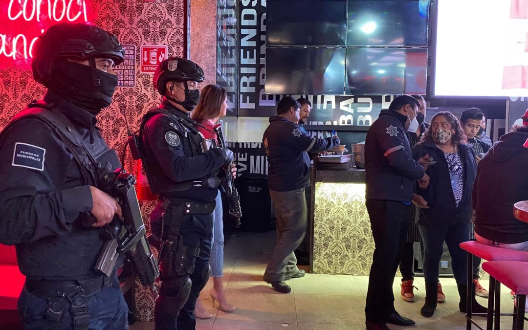 CONTINÚA SEGURIDAD PÚBLICA DE SAN ANDRÉS CHOLULA CON OPERATIVOS DE REVISIÓN EN ANTROS