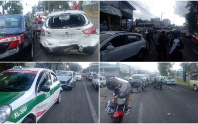 Choque múltiple deja 7 personas lesionadas, 2 de gravedad, en carretera Xalapa-Veracruz