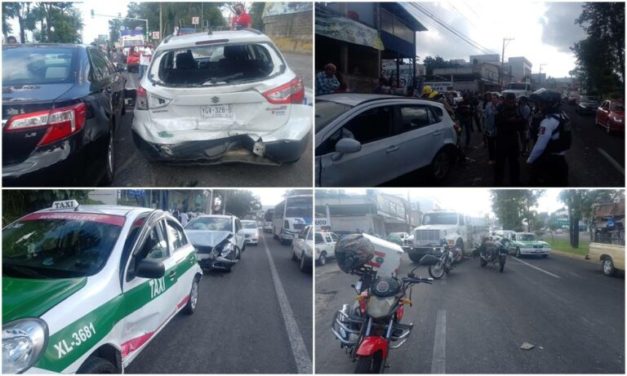 Choque múltiple deja 7 personas lesionadas, 2 de gravedad, en carretera Xalapa-Veracruz