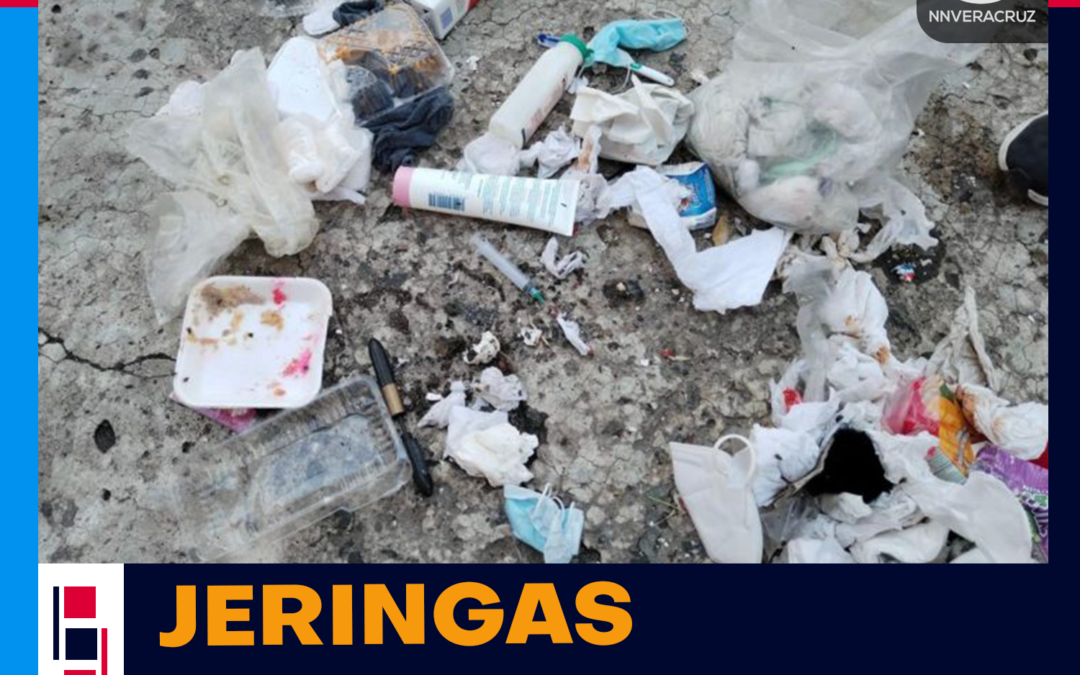 JERINGAS ABANDONADAS EN BASURERO DE XALAPA