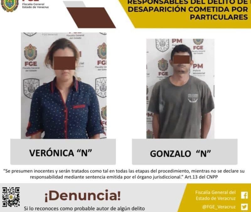 DETENIDOS PRESUNTOS RESPONSABLES DE LA DESAPARICIÓN DE ROSA ISELA “N” EN VERACRUZ
