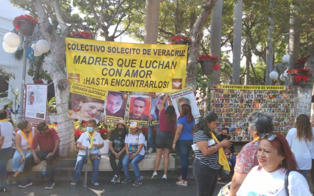 Colectivo Solecito coloca árbol del dolor en honor a desaparecidos en Veracruz