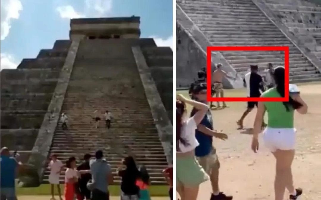 VISITANTE POLACO VIOLA LA SEGURIDAD Y SUBE A LA PIRÁMIDE DE KUKULCÁN