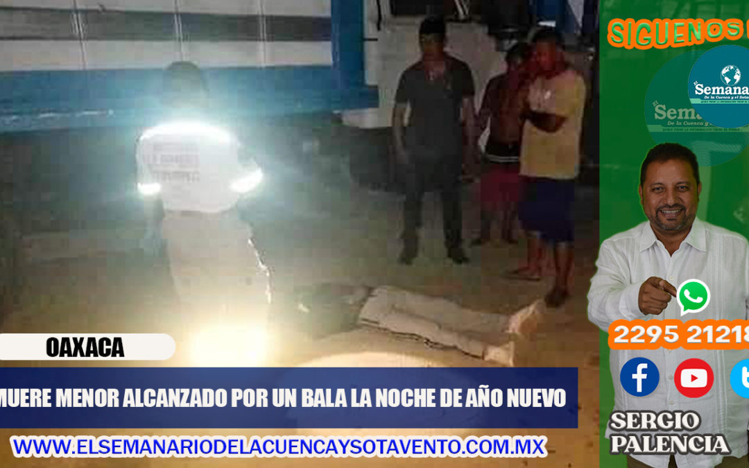 MUERE MENOR QUE FUE ALCANZADO POR UNA BALA PERDIDA LA NOCHE DEL 31 DE DICIEMBRE