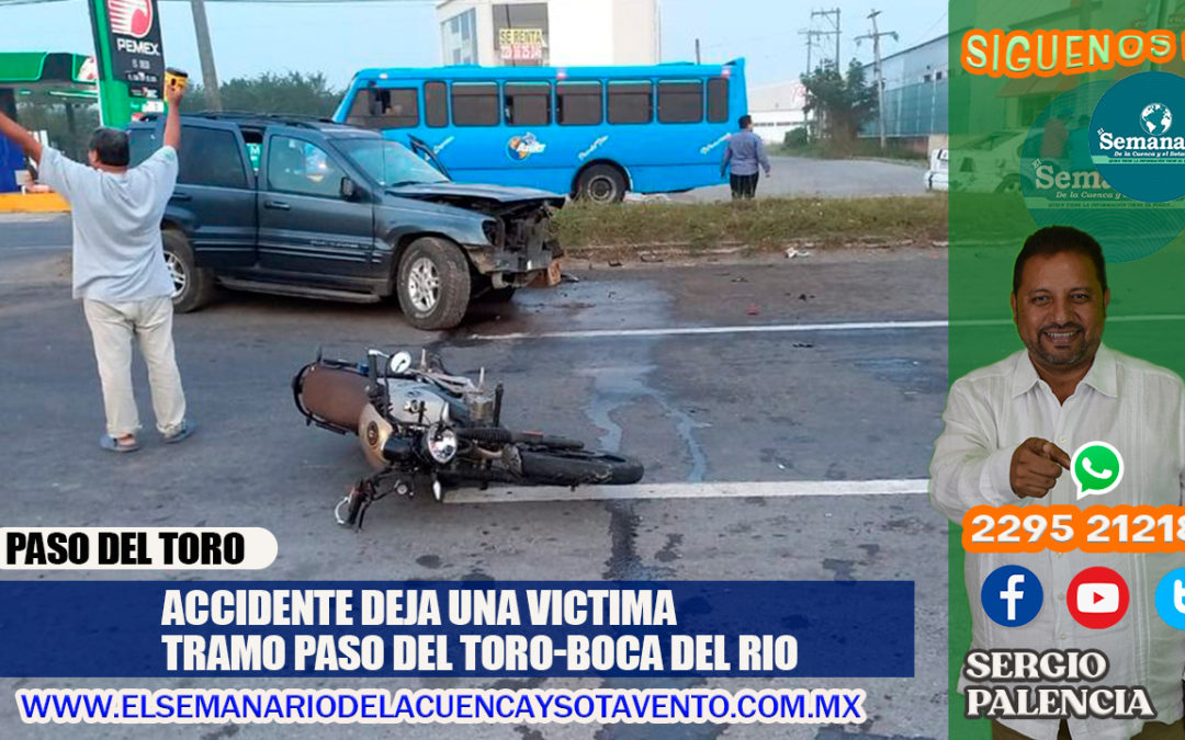 GRAVE ACCIDENTE EN LA CARRETERA PASO DEL TORO-BOCA DEL RIO