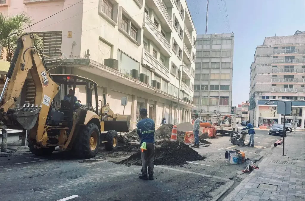 Cierre vial en el centro de Veracruz