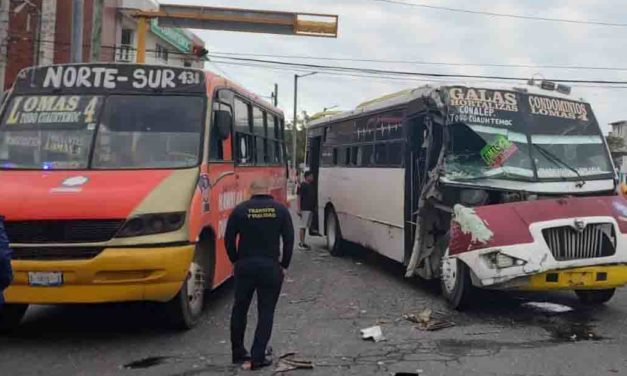 CHOQUE ENTRE URBANOS DEJA SIETE LESIONADOS