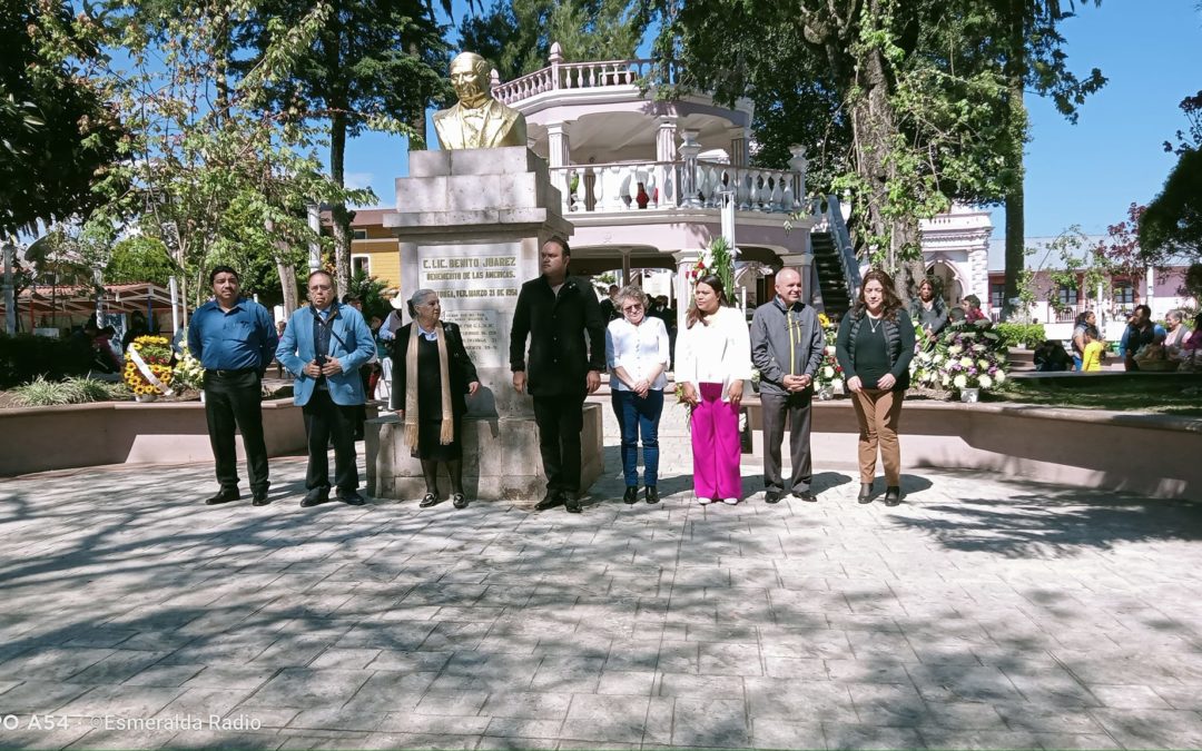 CONMEMORAN EN ALTOTONGA EL 217 ANIVERSARIO DEL NATALICO DE BENITO JUAREZ