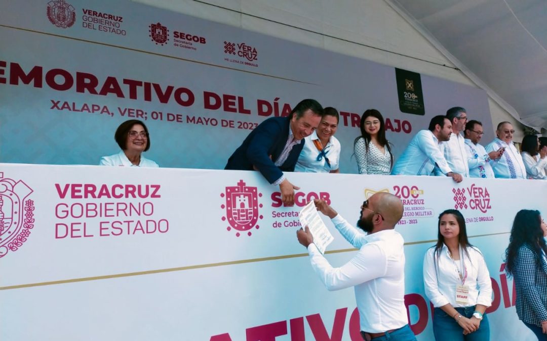 TRABAJADORES DE LA DELEGACIÓN DE LA SEV VERACRUZ PIDEN AYUDA DEL GOBERNADOR CUITLAHUAC GARCIA