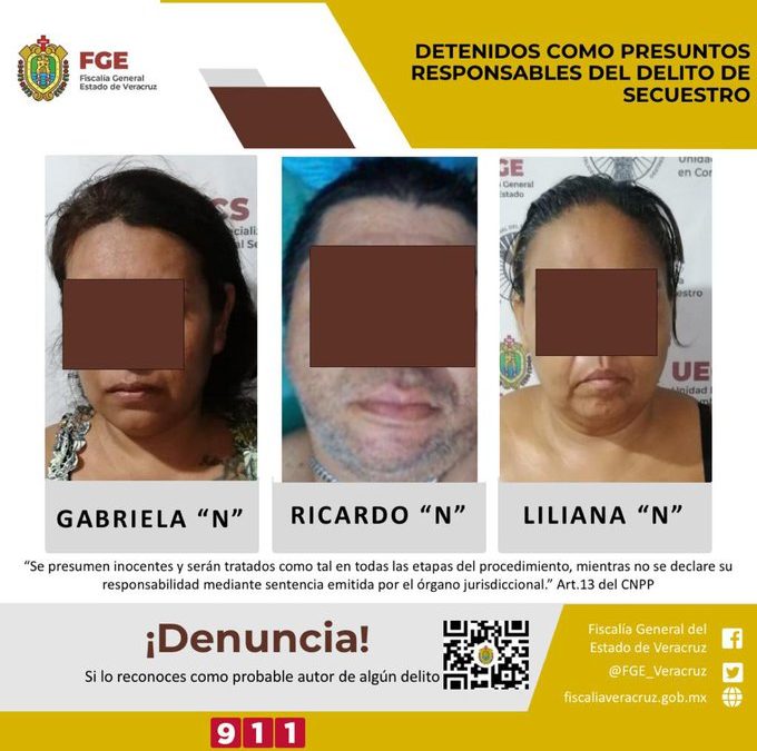?DETENIDOS COMO PRESUNTOS RESPONSABLES DEL DELITO DE SECUESTRO