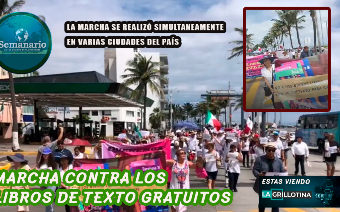 MARCHA CONTRA LA DISTRIBUCIÓN DE LOS LIBROS DE TEXTO GRATUITO