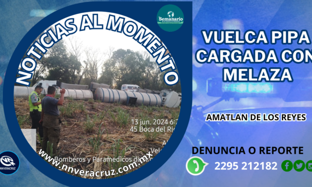 VUELCA PIPA QUE TRANSPORTABA MALEZA