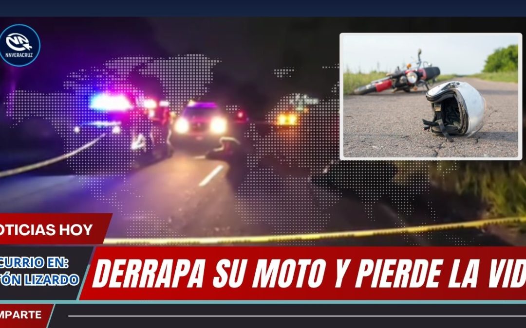 DERRAPA SU MOTO Y PIERDE LA VIDA