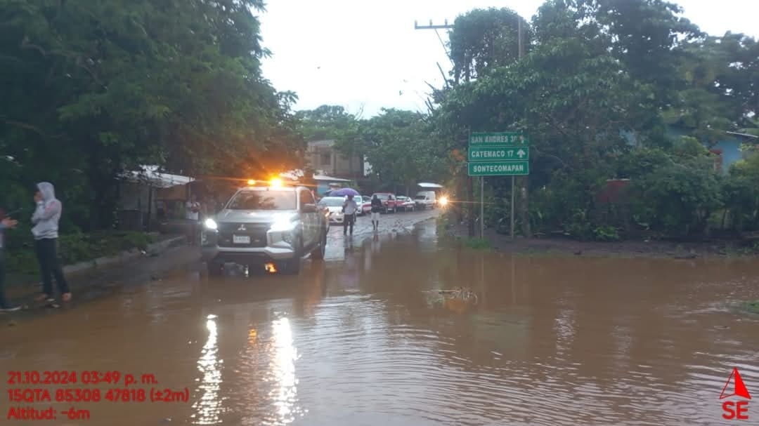 PROTECCIÓN CIVIL RECORRE ZONAS AFECTADAS EN CATEMACO