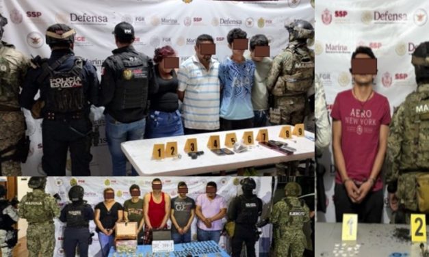 Un saldo de 10 personas detenidas y objetos asegurados en operativo de cateo con fuerzas federales y estatales