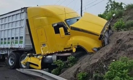 Tráiler sin control invade carril y arrolla a motociclista en la #Cardel–#Veracruz.