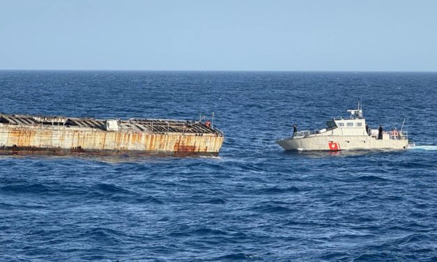 La Armada de México hunde el primer casco para el Sistema Arrecifal Artificial de Tamaulipas