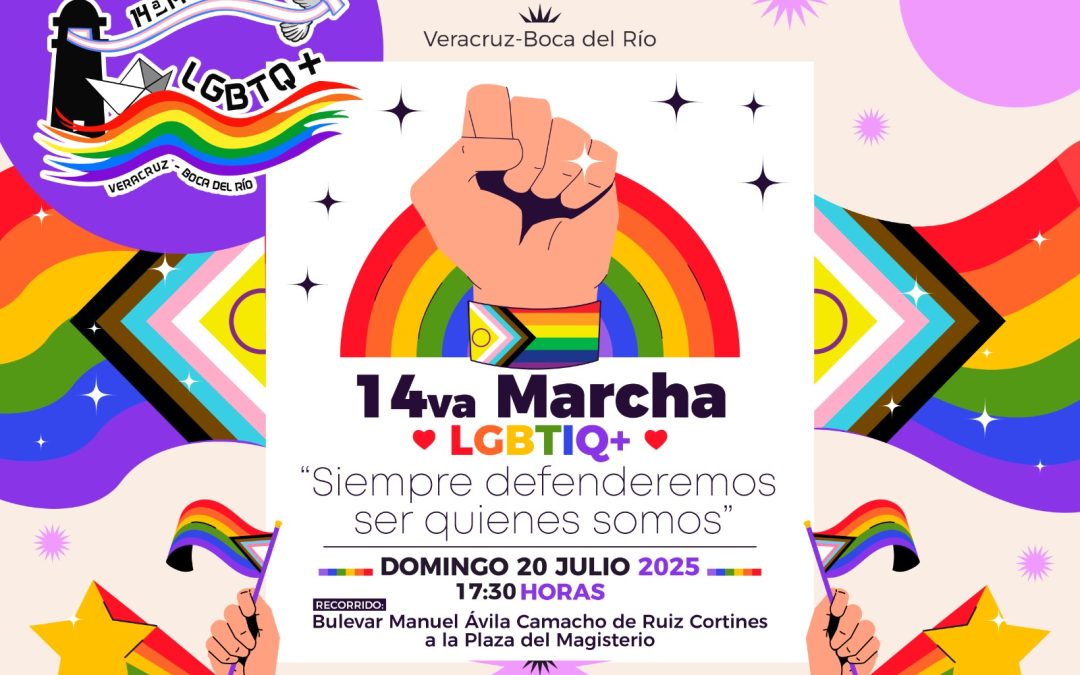 Marcha LGBTIQ+ en Veracruz el 20 de julio