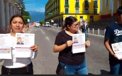 Protestan en Xalapa por desaparición de Antonio Aldazaba Sánchez