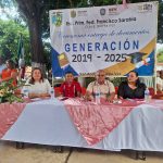 Autoridades Municipales acuden a Ceremonia de Clausura de la primaria Francisco Sarabia en San Andrés.