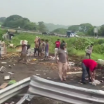 VOLCO TRAILER CARGADO DE CERVBEZAS EN LA AUTOPISTA LA TINAJA-VERACRUZ (VIDEO)
