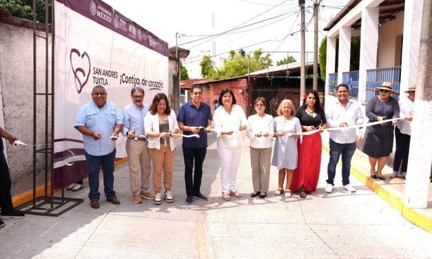 𝗜𝗻𝗮𝘂𝗴𝘂𝗿𝗮 𝗮𝗹𝗰𝗮𝗹𝗱𝗲𝘀𝗮 𝗱𝗲 𝗦𝗮𝗻 𝗔𝗻𝗱𝗿é𝘀 𝗧𝘂𝘅𝘁𝗹𝗮, 𝗽𝗮𝘃𝗶𝗺𝗲𝗻𝘁𝗮𝗰𝗶ó𝗻 𝗱𝗲 𝗰𝗶𝗿𝗰𝘂𝗶𝘁𝗼 𝘃𝗶𝗮𝗹 𝗲𝗻 𝗰𝗮𝗹𝗹𝗲 𝗚𝗮𝗹𝗲𝗮𝗻𝗮.