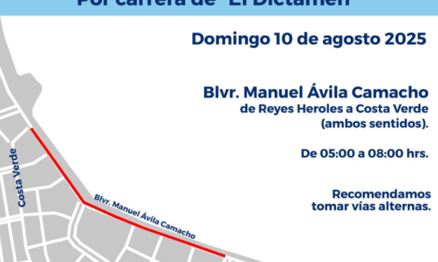 Cierre vial en Boca del Río este miércoles