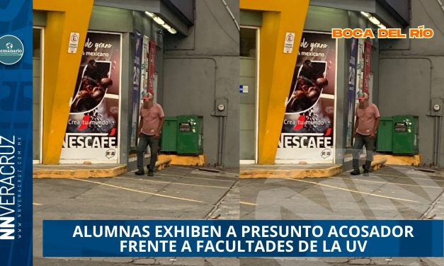  EXHIBEN A HOMBRE POR CONDUCTA SEXUAL INDEBIDA FRENTE AL CAMPUS MOCAMBO DE LA UV