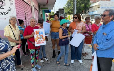 Manifestación contra comedor comunitario en colonia Veracruz puerto
