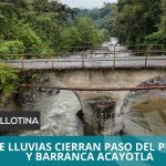 COMO MEDIDA PREVENTIVA CIERRAN PASO AL PUENTE Y BARRAMNCA ACAYOTLA, MUNICIPIO DE CÓRDOBA