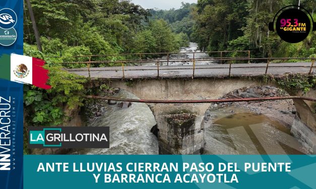 COMO MEDIDA PREVENTIVA CIERRAN PASO AL PUENTE Y BARRAMNCA ACAYOTLA, MUNICIPIO DE CÓRDOBA